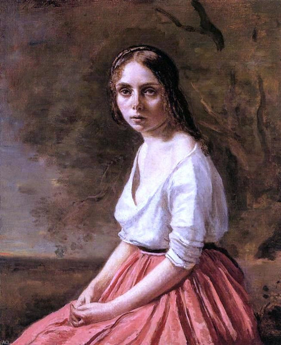  Jean-Baptiste-Camille Corot Young Woman - Art Print