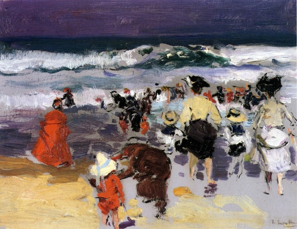  Joaquin Sorolla Y Bastida The Beach at Biarritz (sketch) - Art Print