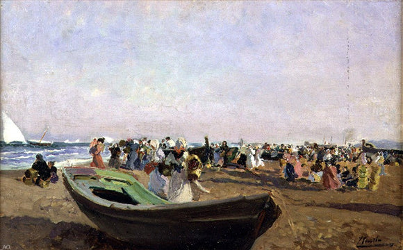  Joaquin Sorolla Y Bastida Valencia Beach, Fisherwomen - Art Print