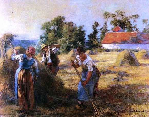  Leon Augustin L'hermitte) Harvest - Art Print