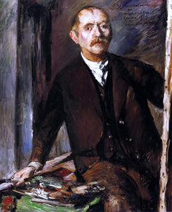  Lovis Corinth Self Portrait at the Easel - Art Print