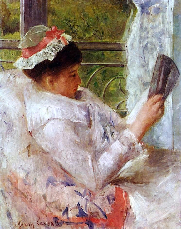  Mary Cassatt Woman Reading (also known as Lydia Cassatt) - Art Print