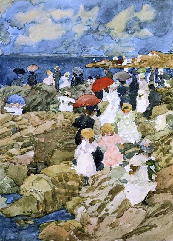  Maurice Prendergast Handkerchief Point (Coastal Scene) - Art Print