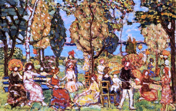  Maurice Prendergast In the Park (also known as The Promenade) - Art Print