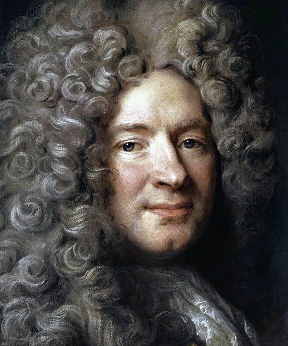  Nicolas De Largilliere Portrait of a Man in a Purple Robe (detail) - Art Print