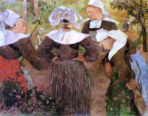  Paul Gauguin Four Breton Women - Art Print