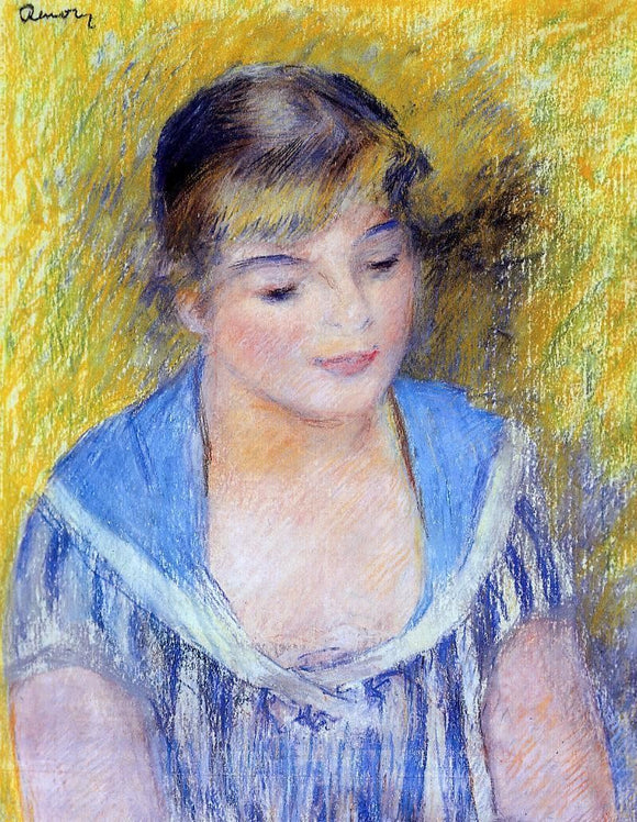  Pierre Auguste Renoir Bust of a Woman - Art Print