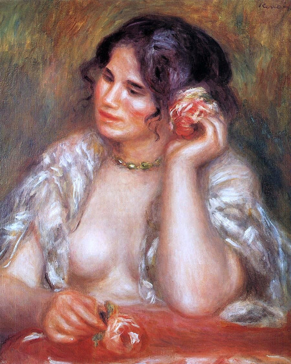  Pierre Auguste Renoir Gabrielle with a Rose - Art Print