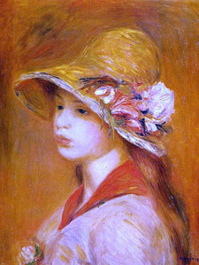  Pierre Auguste Renoir Portrait of a Young Girl - Art Print