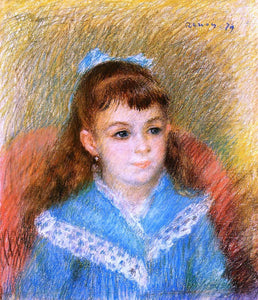  Pierre Auguste Renoir Portrait of a Young Girl (also known as Elizabeth Maitre) - Art Print