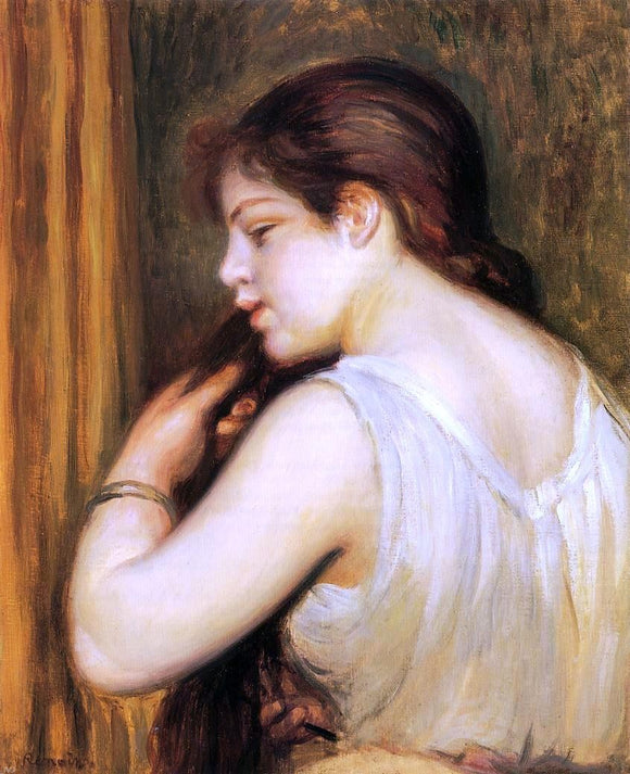  Pierre Auguste Renoir The Coiffure (also known as Young Girl Combing Her Hair) - Art Print