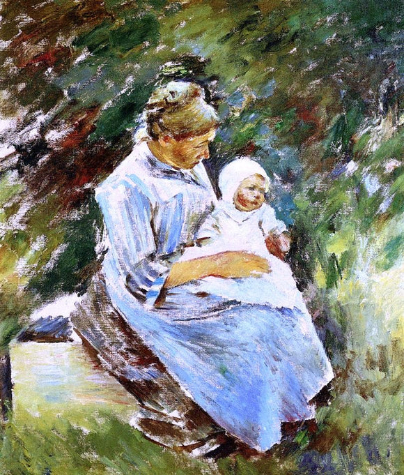  Theodore Robinson Mother and Child - Art Print