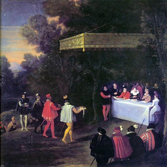  Unknown Painters Masters Outdoor Banquet for Henry IV of France and His Family - Art Print