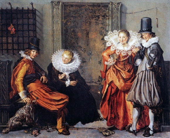  Willem Pietersz Buytewech Elegant Courting Couples - Art Print