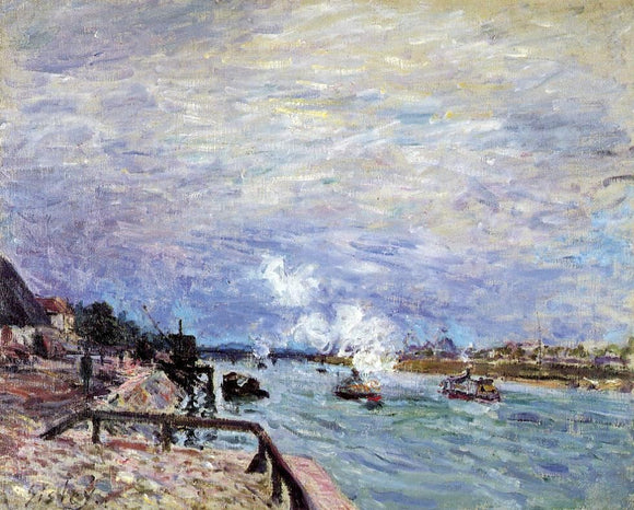  Alfred Sisley The Seine at Grenelle - Rainy Wether - Art Print