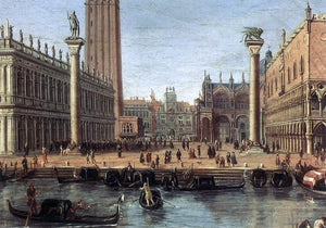  Caspar Andriaans Van Wittel The Piazzetta from the Bacino di San Marco (detail) - Art Print