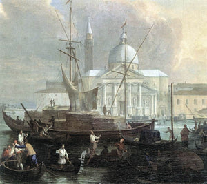  Luca Carlevaris The Sea Custom House with San Giorgio Maggiore (detail) - Art Print