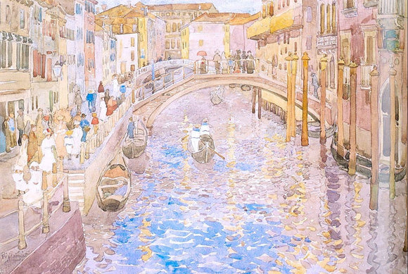  Maurice Prendergast Venetian Canal Scene - Art Print