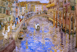  Maurice Prendergast Venetian Canal Scene - Art Print