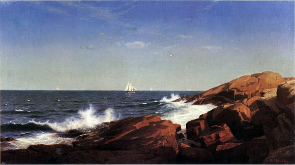  William Stanley Haseltine Rocks at Narragansett (also known as Rocks at Nahant) - Art Print