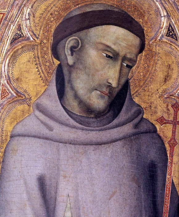  Andrea di Vanni D'Andrea St Francis of Assisi (detail) - Art Print