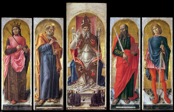  Bartolomeo Vivarini St Ambrose Polyptych - Art Print