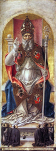  Bartolomeo Vivarini St Ambrose Polyptych (central panel) - Art Print