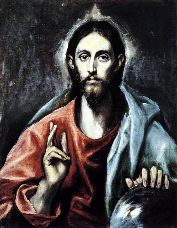  El Greco Christ as Saviour - Art Print