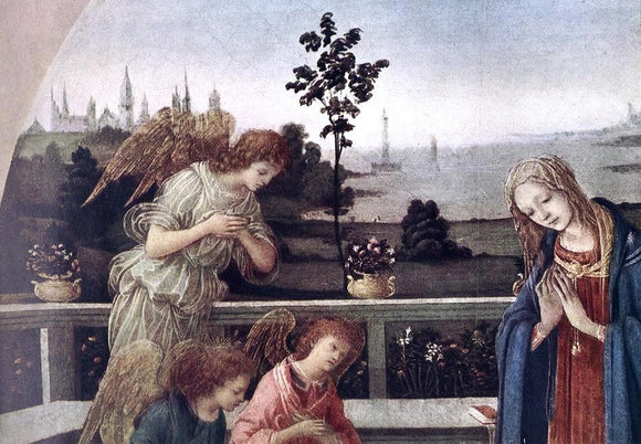  Filippino Lippi Adoration of the Child [detail: 1] - Art Print