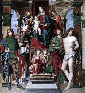  Francesco Francia Madonna and Saints - Art Print