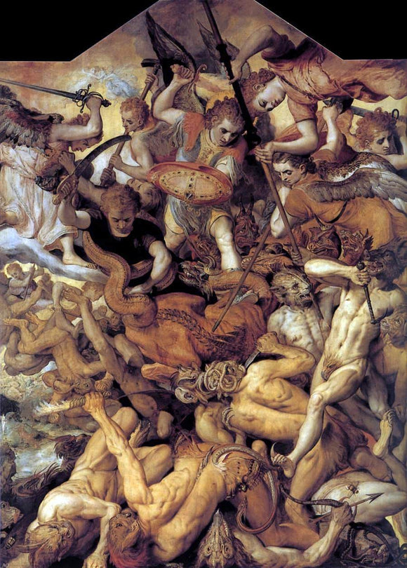  The Elder Frans Floris The Fall of the Rebellious Angels - Art Print