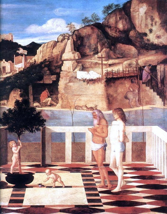  Giovanni Bellini Sacred Allegory (detail) - Art Print