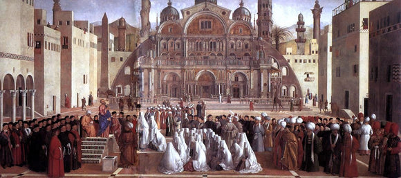  Giovanni Bellini Sermon of St Mark in Alexandria - Art Print