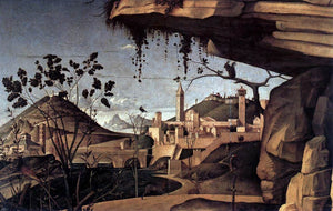  Giovanni Bellini St Jerome Reading in the Countryside (detail) - Art Print