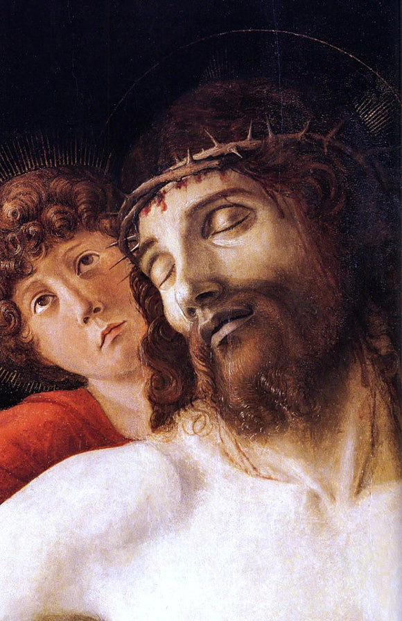  Giovanni Bellini The Dead Christ Supported by Two Angels [detail] - Art Print