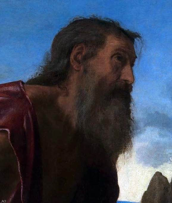  Giovanni Girolamo Savoldo St Jerome (detail) - Art Print