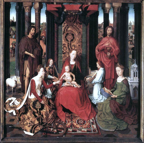  Hans Memling St John Altarpiece (central panel) - Art Print