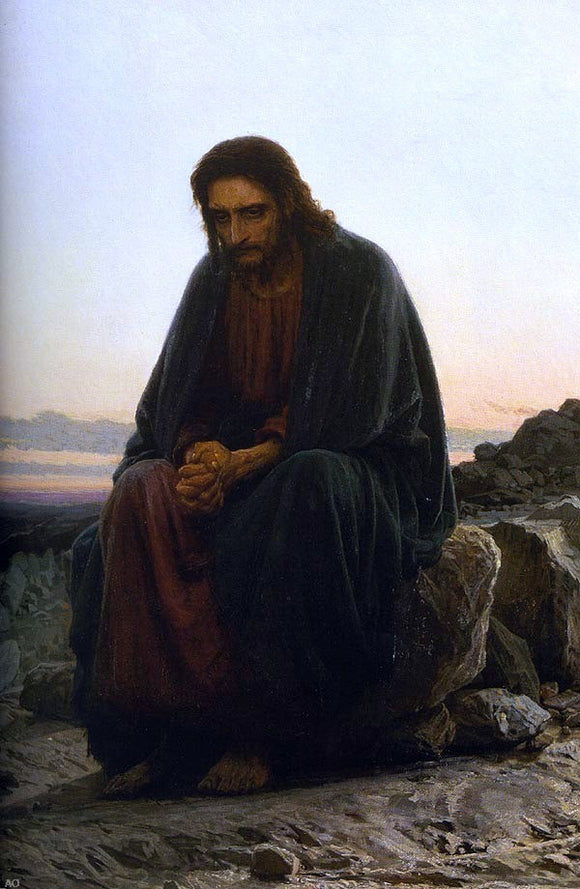  Ivan Nikolaevich Kramskoy Christ in the Wilderness - Art Print