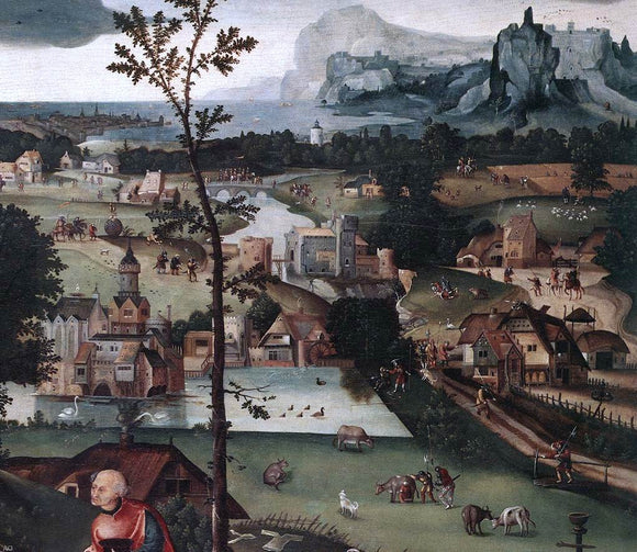  Joachim Patenier Landscape with the Rest on the Flight (detail) - Art Print