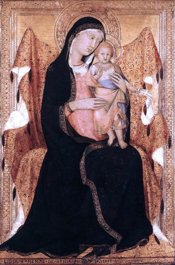  Lippo Memmi Virgin and Child - Art Print