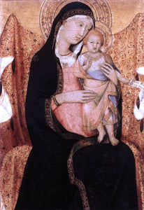  Lippo Memmi Virgin and Child (detail) - Art Print