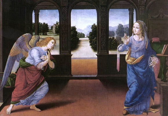  Lorenzo Di Credi Annunciation (detail) - Art Print