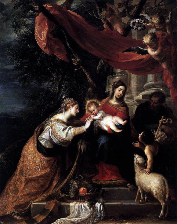  The Younger Mateo Cerezo The Mystic Marriage of St Catherine - Art Print