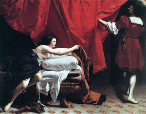  Orazio Gentileschi Joseph and Potiphar's Wife - Art Print