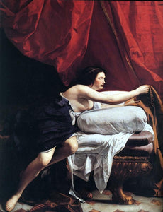  Orazio Gentileschi Joseph and Potiphar's Wife (detail) - Art Print