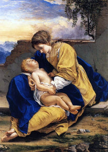  Orazio Gentileschi Madonna and Child in a Landscape - Art Print