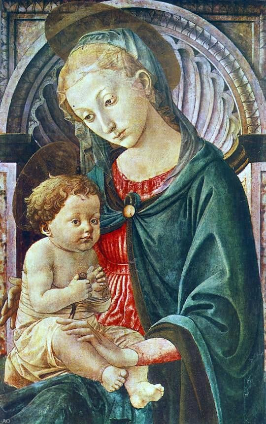  Pesellino Madonna with Child - Art Print