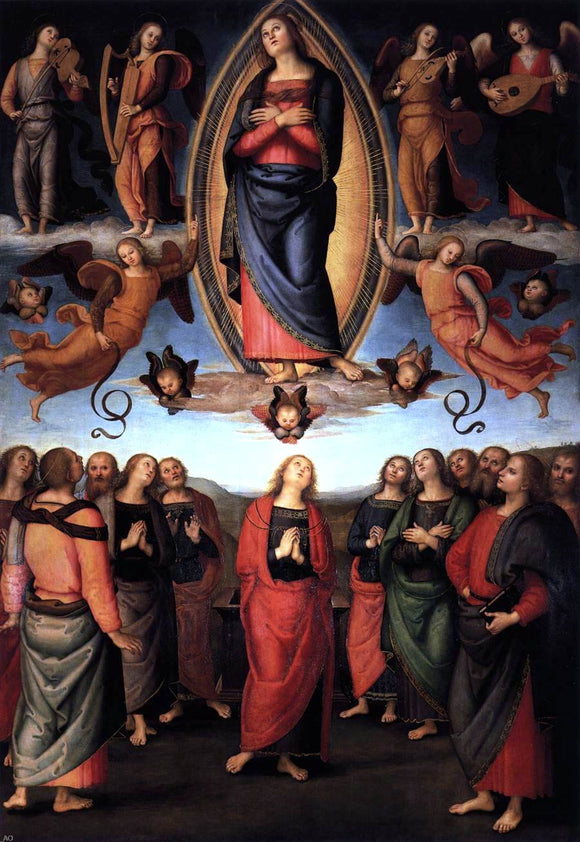  Pietro Perugino Assumption of the Virgin - Art Print