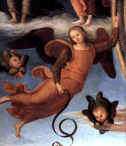  Pietro Perugino Assumption of the Virgin (detail) - Art Print