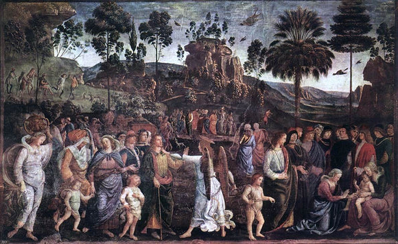  Pietro Perugino Moses's Journey into Egypt and the Circumcision of His Son Eliezer - Art Print